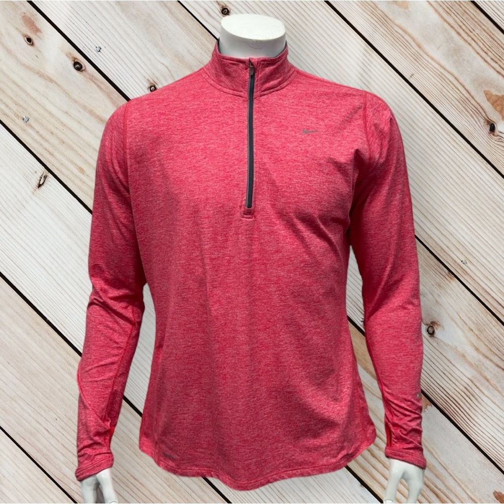 Nike Running Element Running Dri Fit Women's Red-White Pullover Jacket Shirt XL